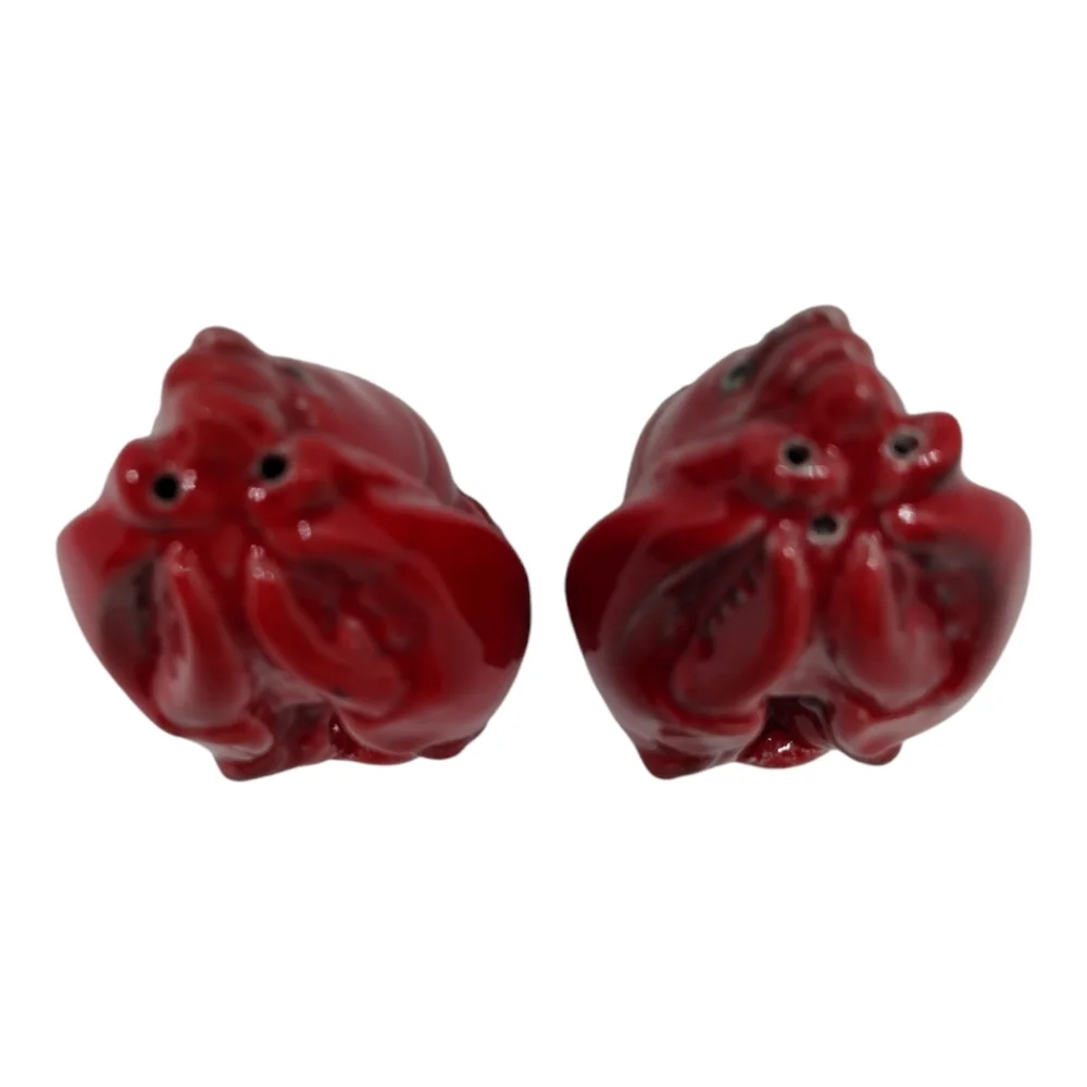 Rare Vintage Brad Keeler Ceramic Lobster Salt and Pepper Shakers‎